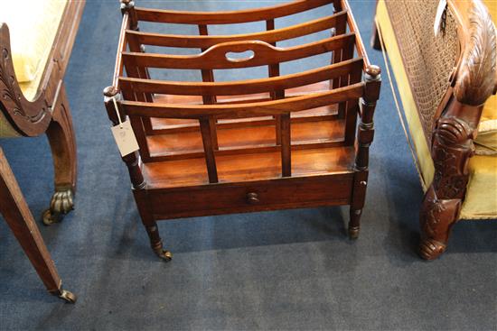 A George III mahogany canterbury, W.1ft 7in. H.1ft 8in.